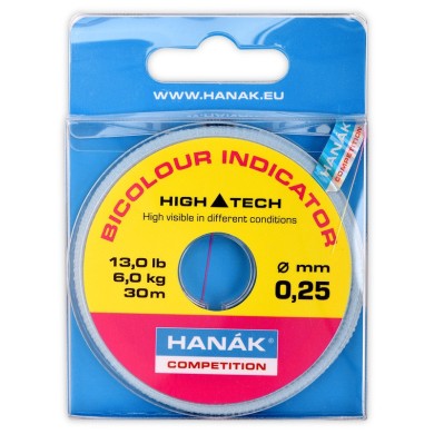 Fil indicateur bicolore Hanak rose fluo / chartreuse 30 m-