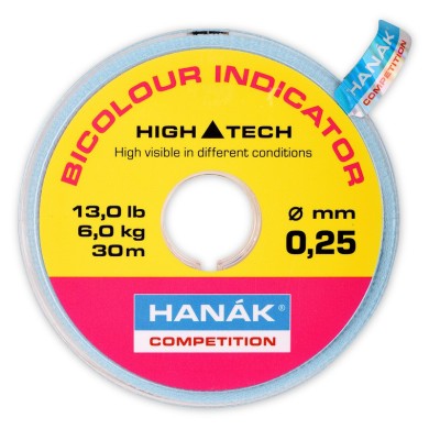 Fil indicateur bicolore Hanak rose fluo / chartreuse 30 m-