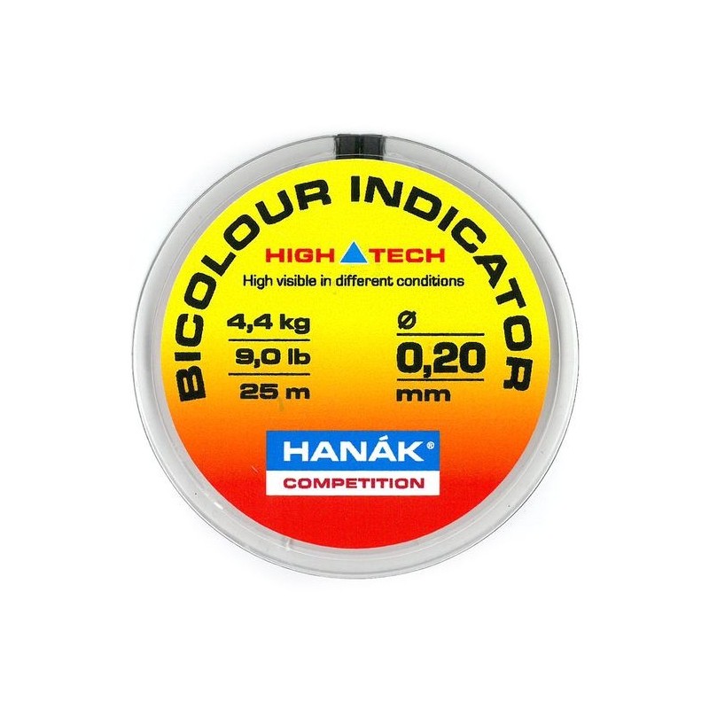 Fil indicateur bicolore Hanak orange / jaune 25 m-