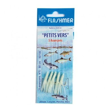 Flashmer Avançons Petits Vers – lot de 5-