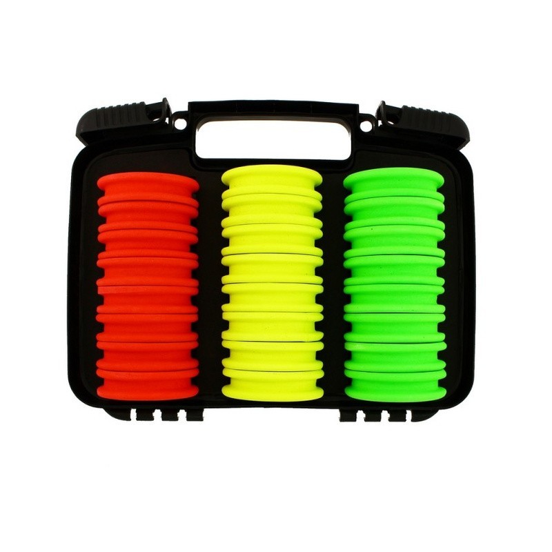 Flashmer Boite X24 Plioirs Ronds en Mousse + Epingles - Ø 65 X 18 mm - Coloris Assortis-
