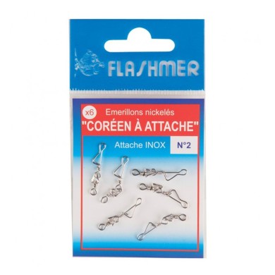 Flashmer Emerillon Coreen Nickelé A Attache Inox - X6-