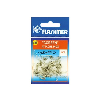Flashmer Emerillon Coreen Nickelé A Attache Inox - X25-