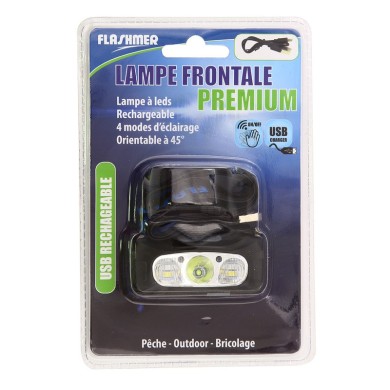 Flashmer Lampe Frontale Premium Senso Rechargeable-