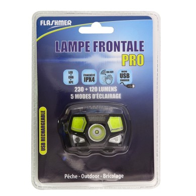 Flashmer Lampe Frontale Pro Senso Rechargeable-