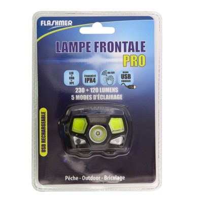 Flashmer Lampe Frontale Pro Senso Rechargeable-