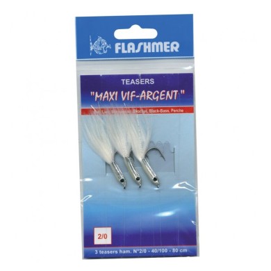 Flashmer Maxi Vif Argent Nylon – Teasers Montés 2/0 x3-