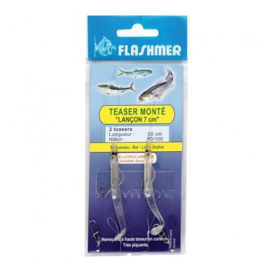 Flashmer Teaser Monté Lançon 70 mm - Hameçon n° 4-
