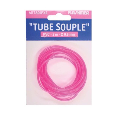Flashmer Tube Souple Rose Fluo – 2 m, Passage 0,9 mm-