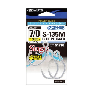 Owner S-135 Blue Plugger – simple renforcé à œillet inline-