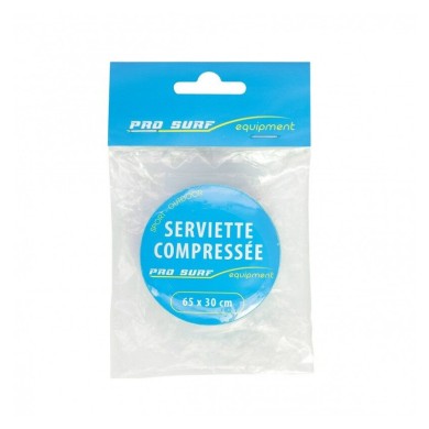 Pro Surf Equipment Serviette Compressee Bleue Ø 6 cm > 65 X 30 cm-