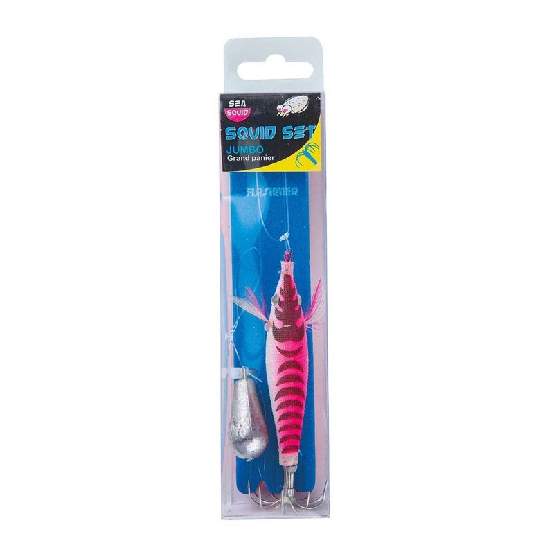 Sea Squid Bas de Ligne Squid Set Seiche Encornet Grand Panier - 1 Turlutte-