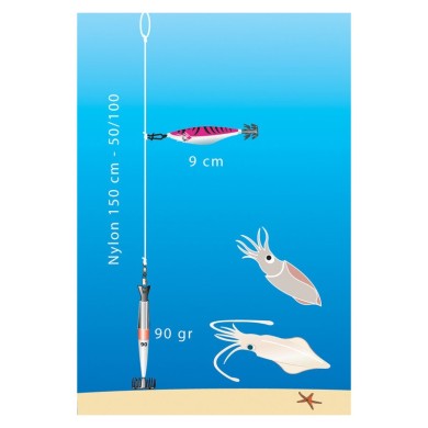 Sea Squid Bas de Ligne Totanara - 2 Turluttes-