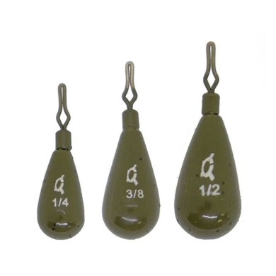X Zone Lure Tungsten Tear Drop Shot Weight-