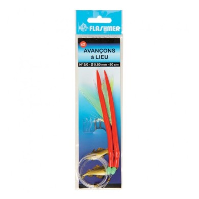 80/100 - 80cm - Anguillon 9cm - 2pcs/pk - Rouge