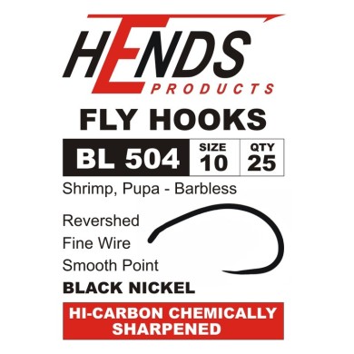 Hends BL504 - hameçon fin courbe à pointe longue-