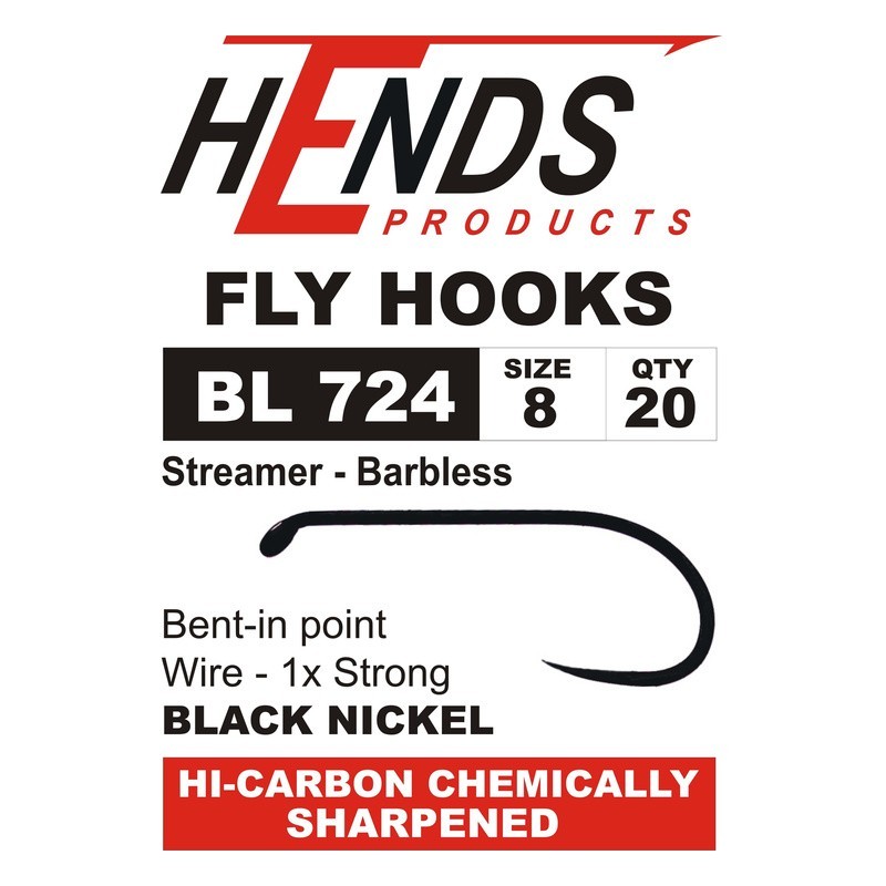 Hends BL724 - hameçon streamer fort à pointe incurvée-