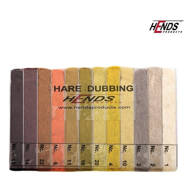 Hends Hare Dubbing Box HZB01 - 12 couleurs sombres-