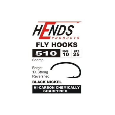 Hends 510 - hameçon renforcé pour nymphes courbes-