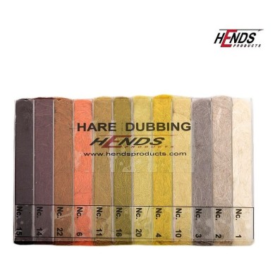Hends Hare Dubbing Box HZB01 - 12 couleurs sombres-