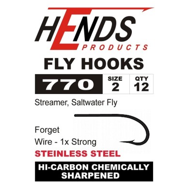 Hends 770 - hameçon inox pour streamers mer-