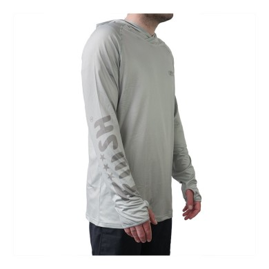Fiiish Long Sleeve – t-shirt à capuche anti-UV Olive Green-