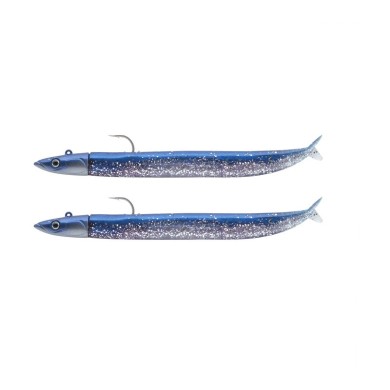Fiiish Crazy Sand Eel Double Combo 180mm/7" - 2 montésCouleurs:Off Shore - 35g - Khaki - 2pcs/pk