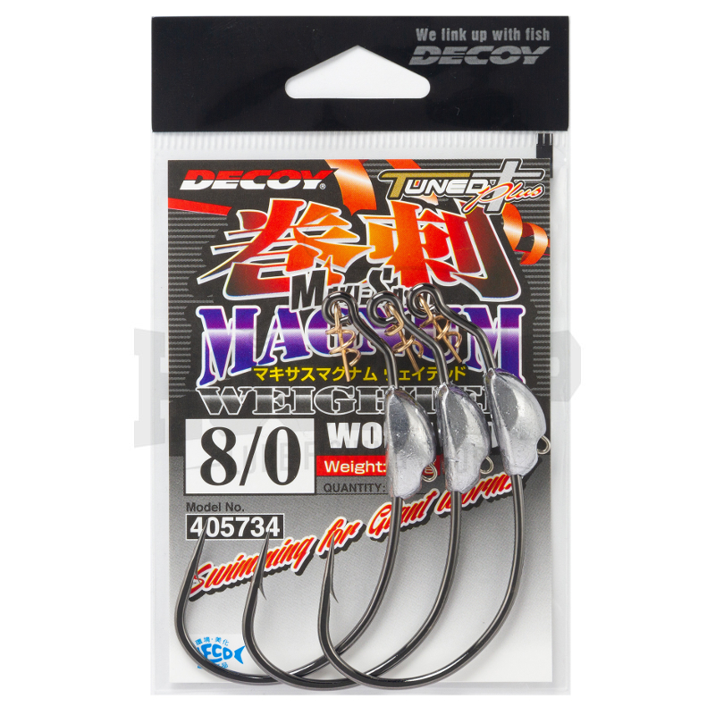 Buy Texas Offset Decoy Worm 130 Makisasu Weighted Magnum Hook