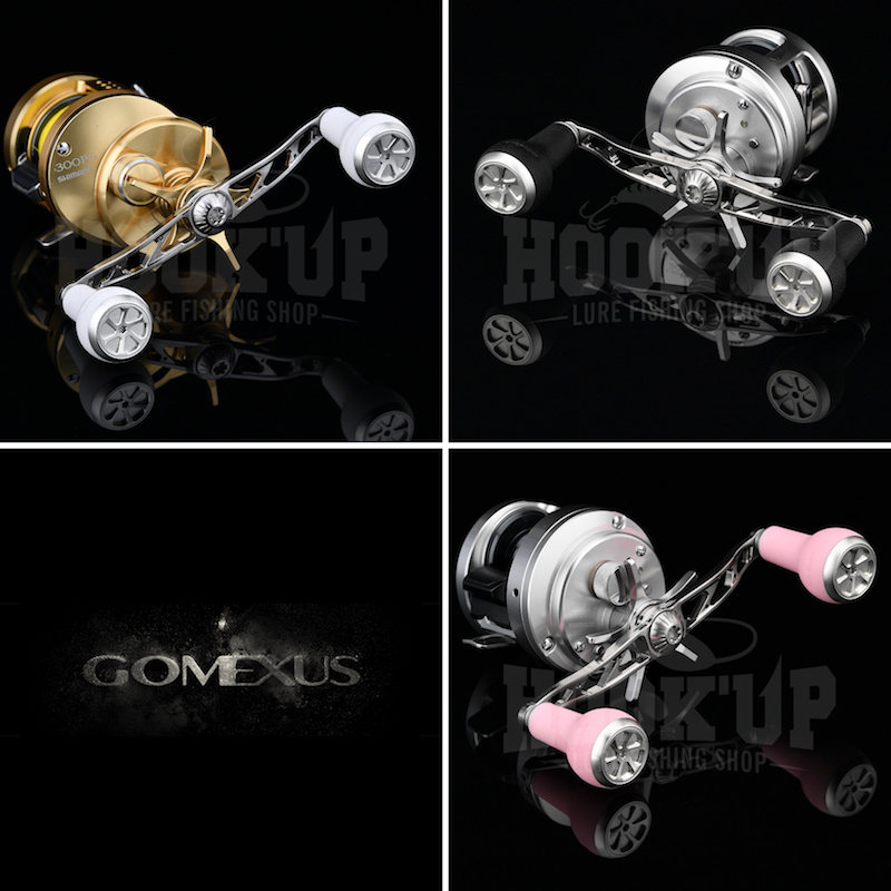 Gomexus Manivelle Alu Grise de 120mm pour Shimano Daiwa Abu Garcia