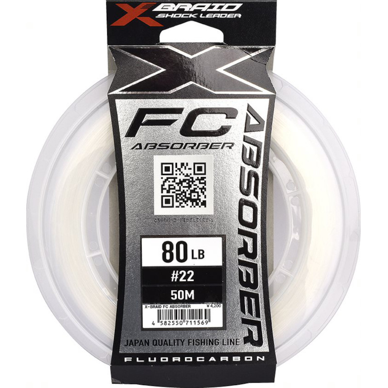 Acheter Fluorocarbone Gros Diametre Peche YGK Xbraid FC Absorber X023 - 50m