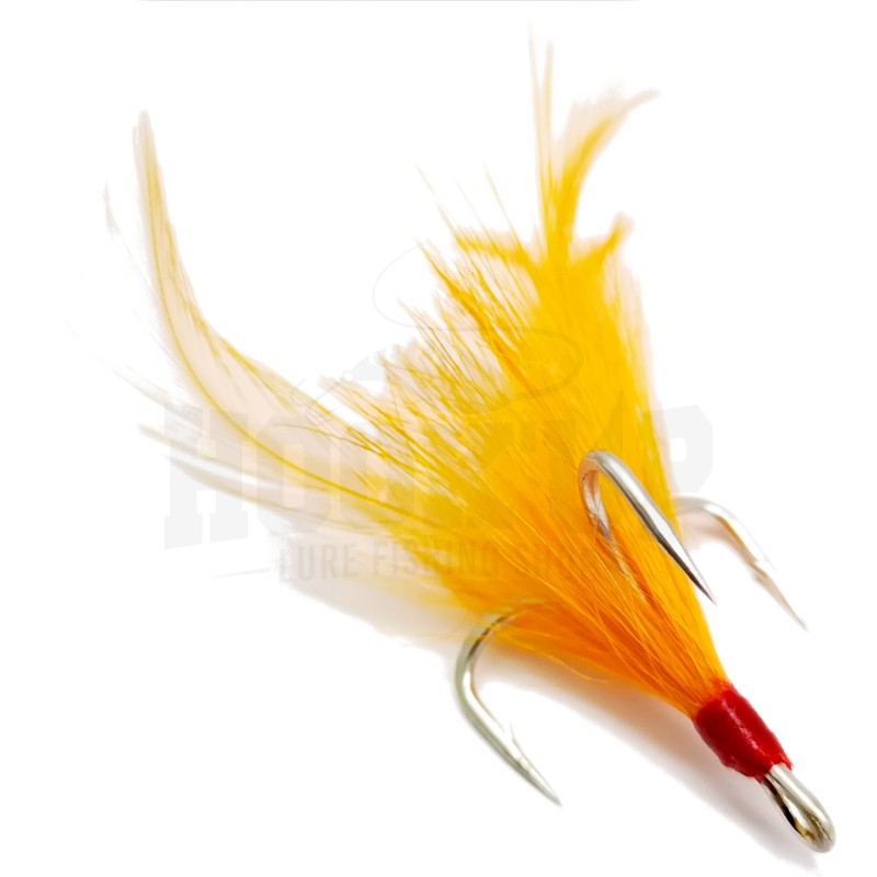 Feather Dressed VMC Permasteel Siwash Hooks with Flash