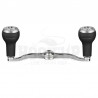 Gomexus Manivelle Alu Grise de 120mm pour Shimano Daiwa Abu Garcia