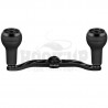 Gomexus Manivelle Alu Noire de 110mm pour Shimano Daiwa Abu Garcia