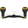 Gomexus Manivelle Alu Noire de 110mm pour Shimano Daiwa Abu Garcia