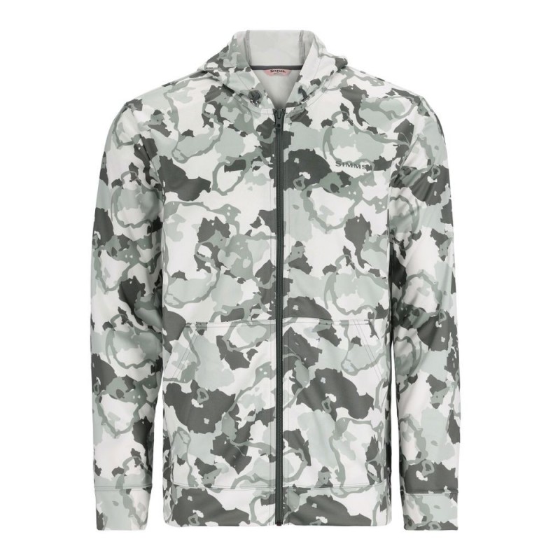 Sweat Capuche Simms Bugstopper Solarflex Homme Régiment Camo Cinder - XXL Pêche