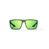 Bajio Sunglasses Stiltsville Green Stripe Matte Frame - Glass Lens