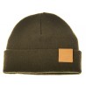 Ahrex Tight Knit Leather Patch Beanie