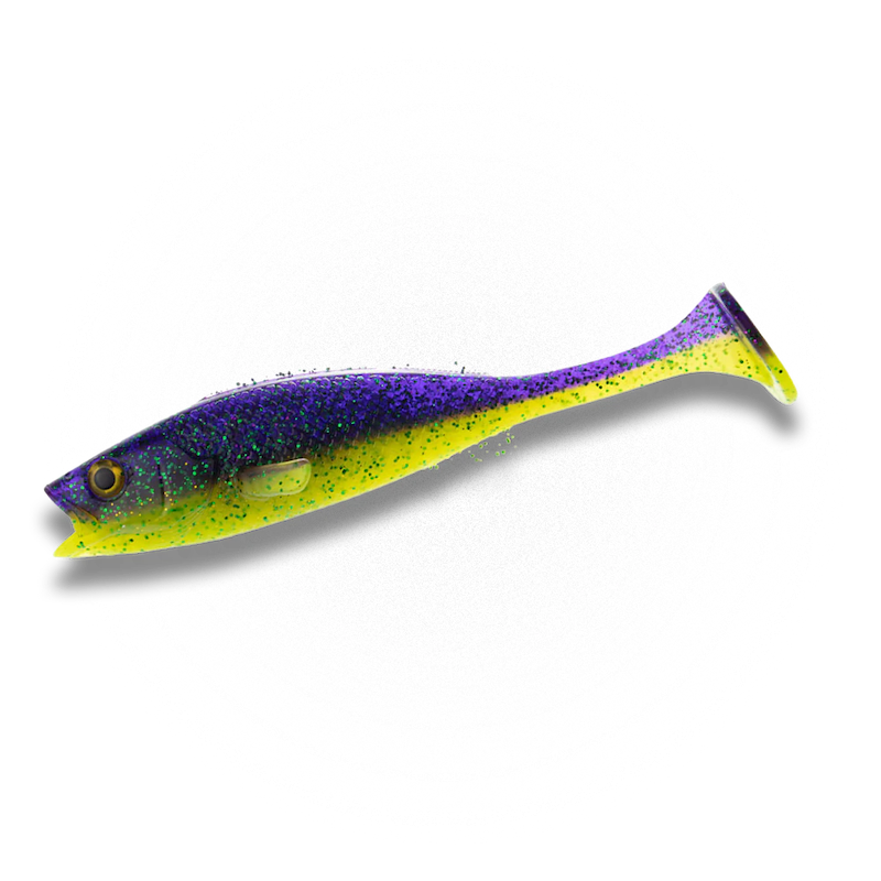 K.P Leurres Caoutchouc UV Orange – Lot De 6 : Lazy Shad (10 & 12,5 Cm) Et Skeleton Shad 10 Cm