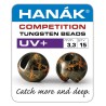 Billes tungstène Hanak UV+ - Noir et orange fluo UV
