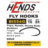 Hends BL554G - hameçon courbe doré pour nymphes