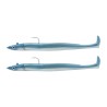 Offshore - 10g - Pearl Blue Fiiish Crazy Paddle Tail 100mm Double Combo – 2 rigged lures